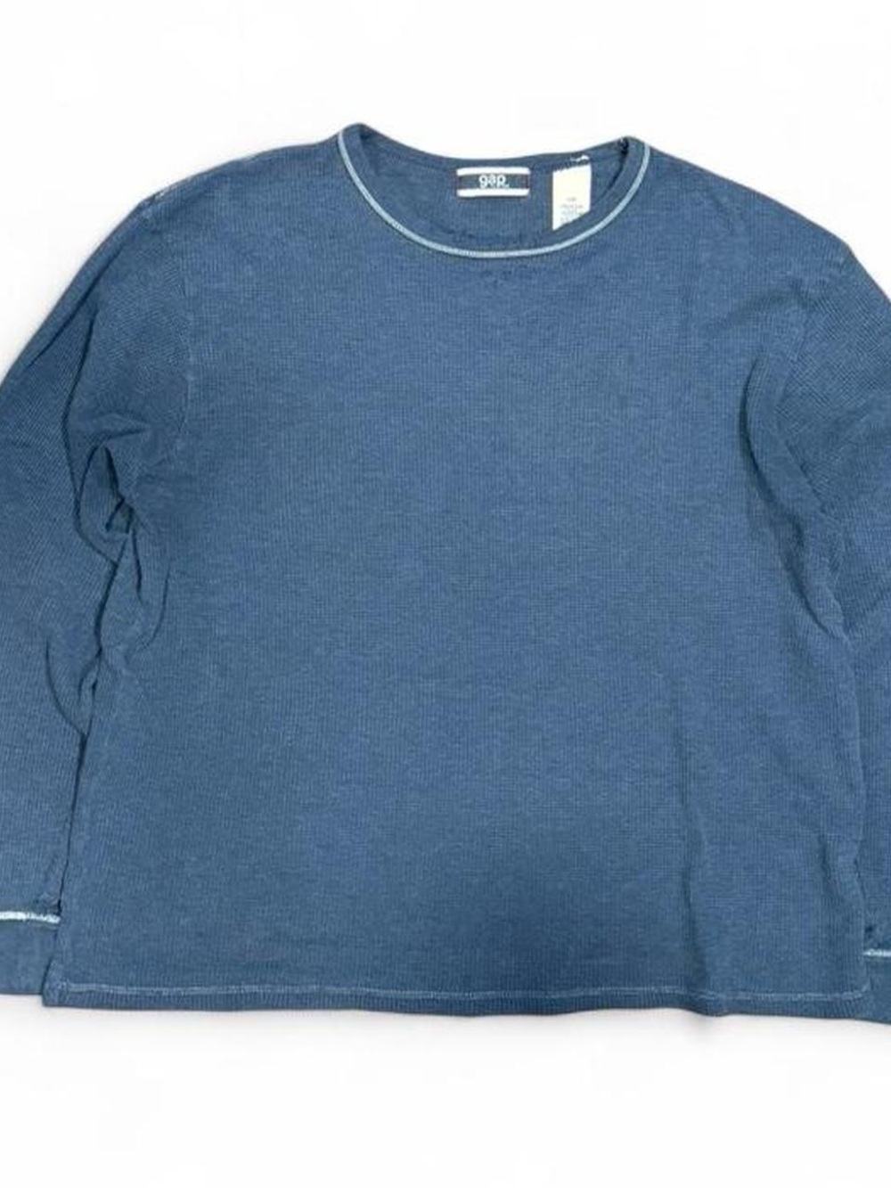 Y2K Gap Distressed Navy Thermal Longsleeve Shirt